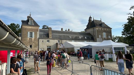 Arrivée des visiteurs au château