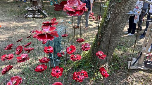 Créations florales en métal